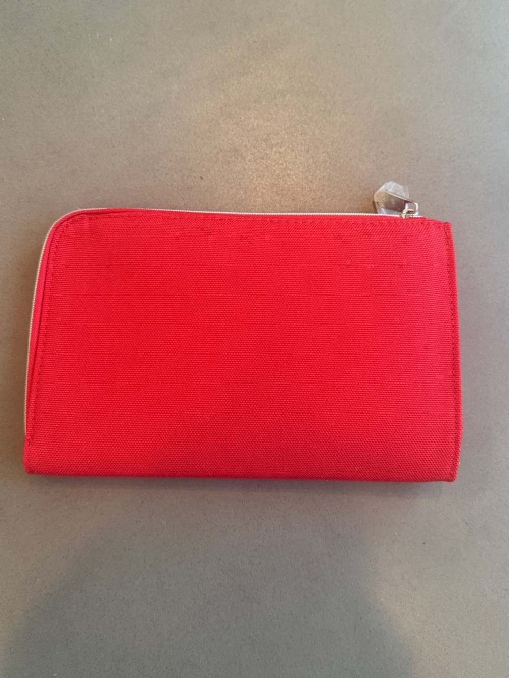 Dior Red Embossed CD Canvas Zip Pouch - Picture 4 of 9